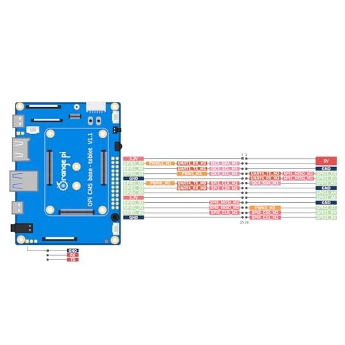 Orange Pi CM5 Baseboard, M.2 Slot, WiFi 5.0, Bluetooth 5.0, Compatible with CM5