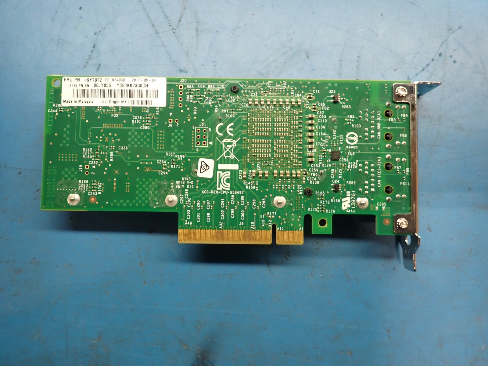 IBM 00JY856 10Gb Dual 2-Port Network 10G PCI Express PCIe Network Adapter Card