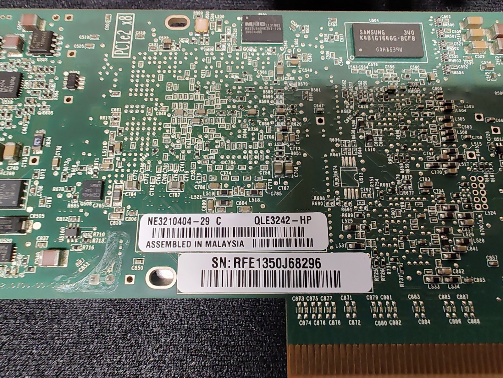 Lot of 2 HP NC523SFP QLE3242-HP 10GB Dual Port Server Adapters