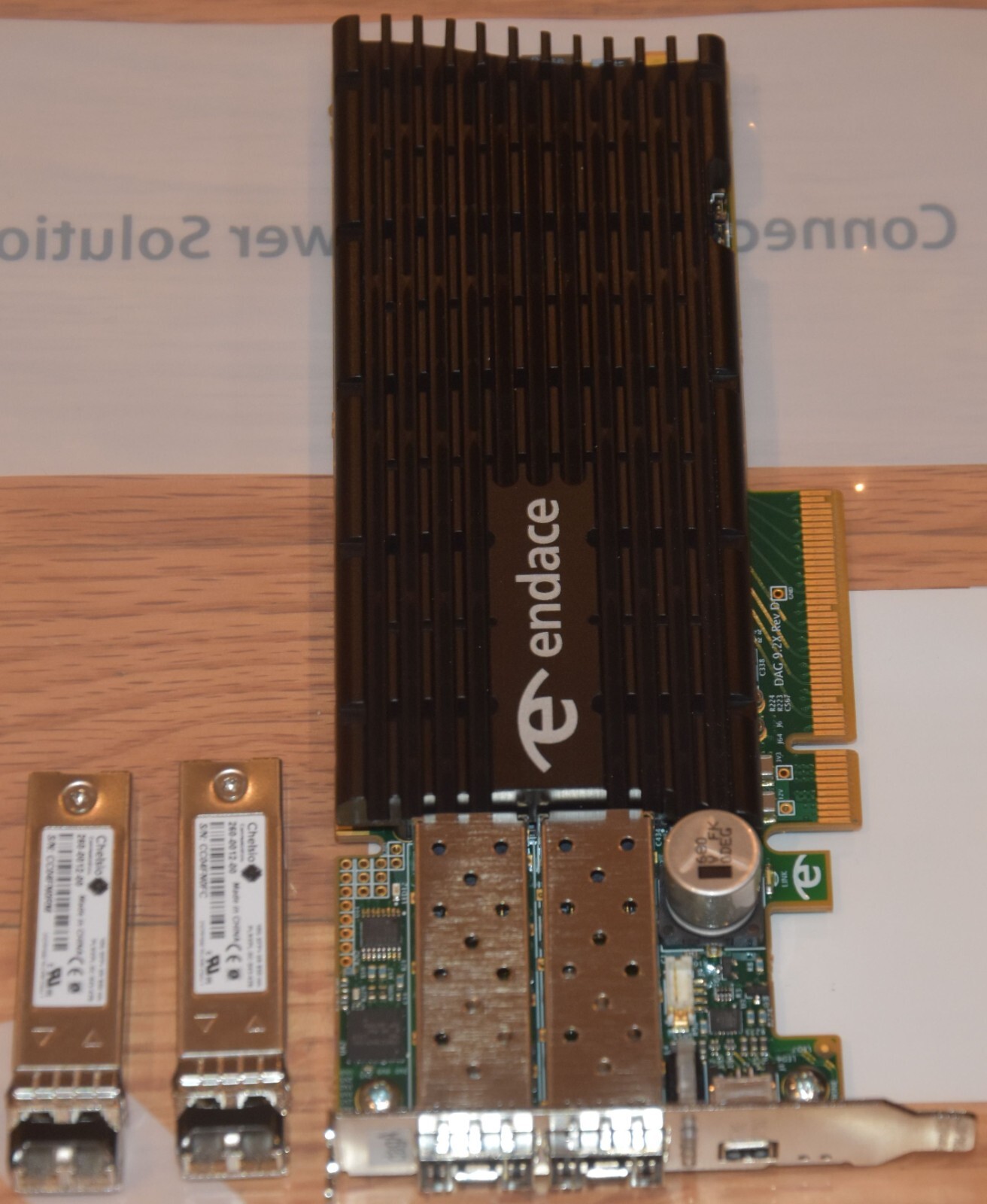 Endace DAG 9.2X REV D 2-Port 10Gb/s PCI-E 2.0 x8 SFP+ Data Capture Card + 2 SFP+