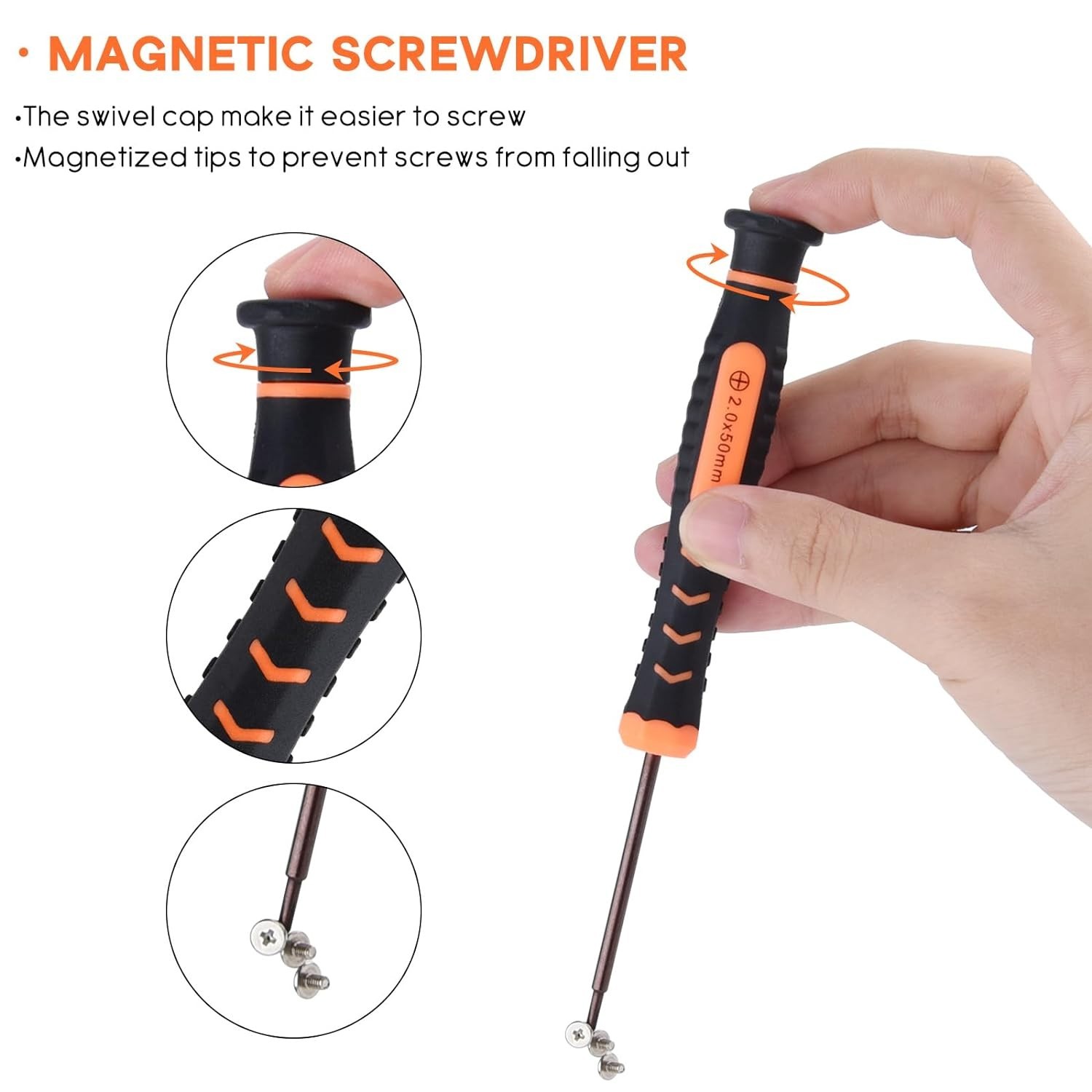 Universal M.2 Screw Kit – Flat Head NVMe Screws with Magnetic Driver Included