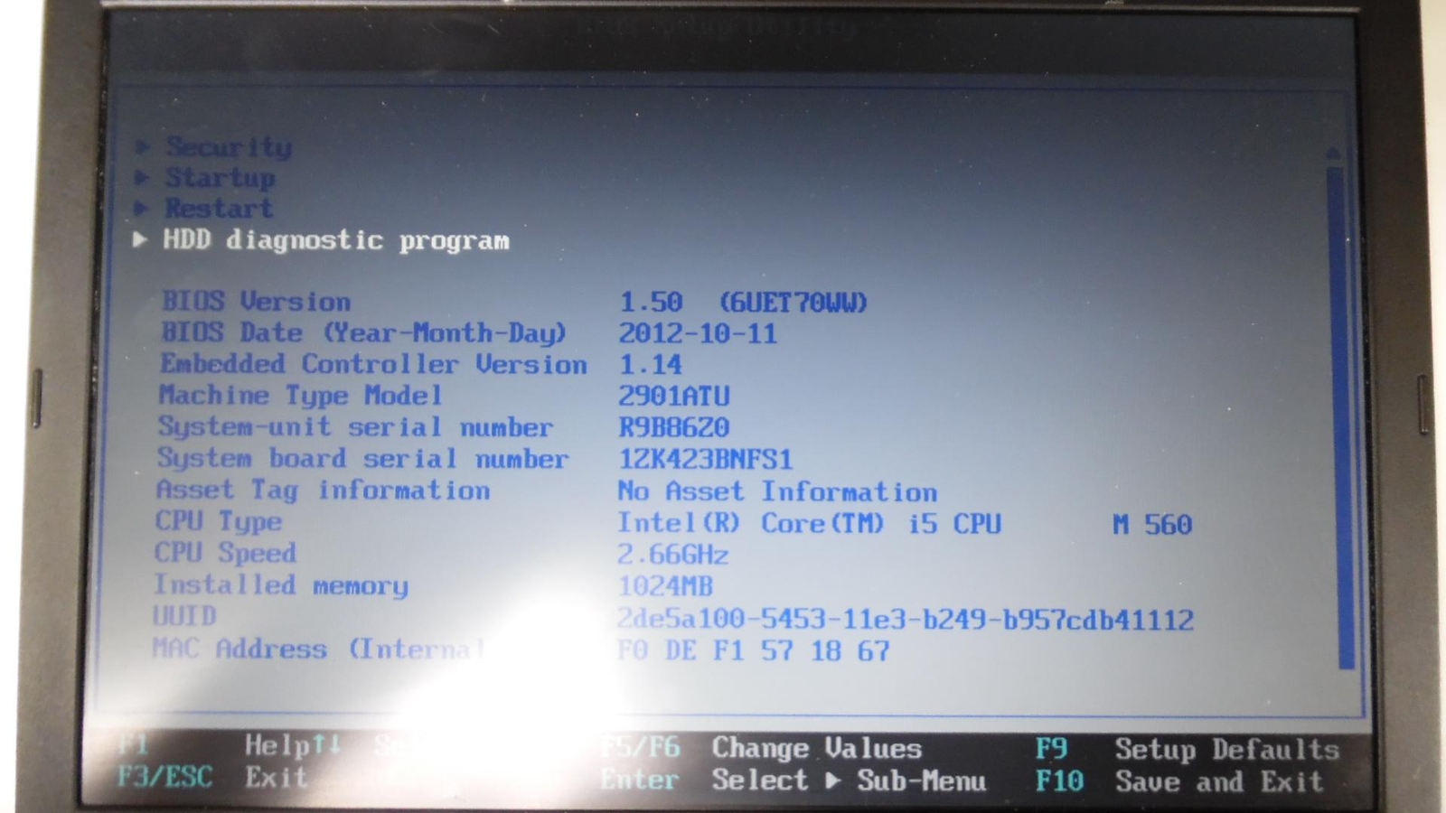 Lenovo ThinkPad T410s 14.1 in. i5-560M 2.66GHz Motherboard – 04W1912 – BIOS PSWD