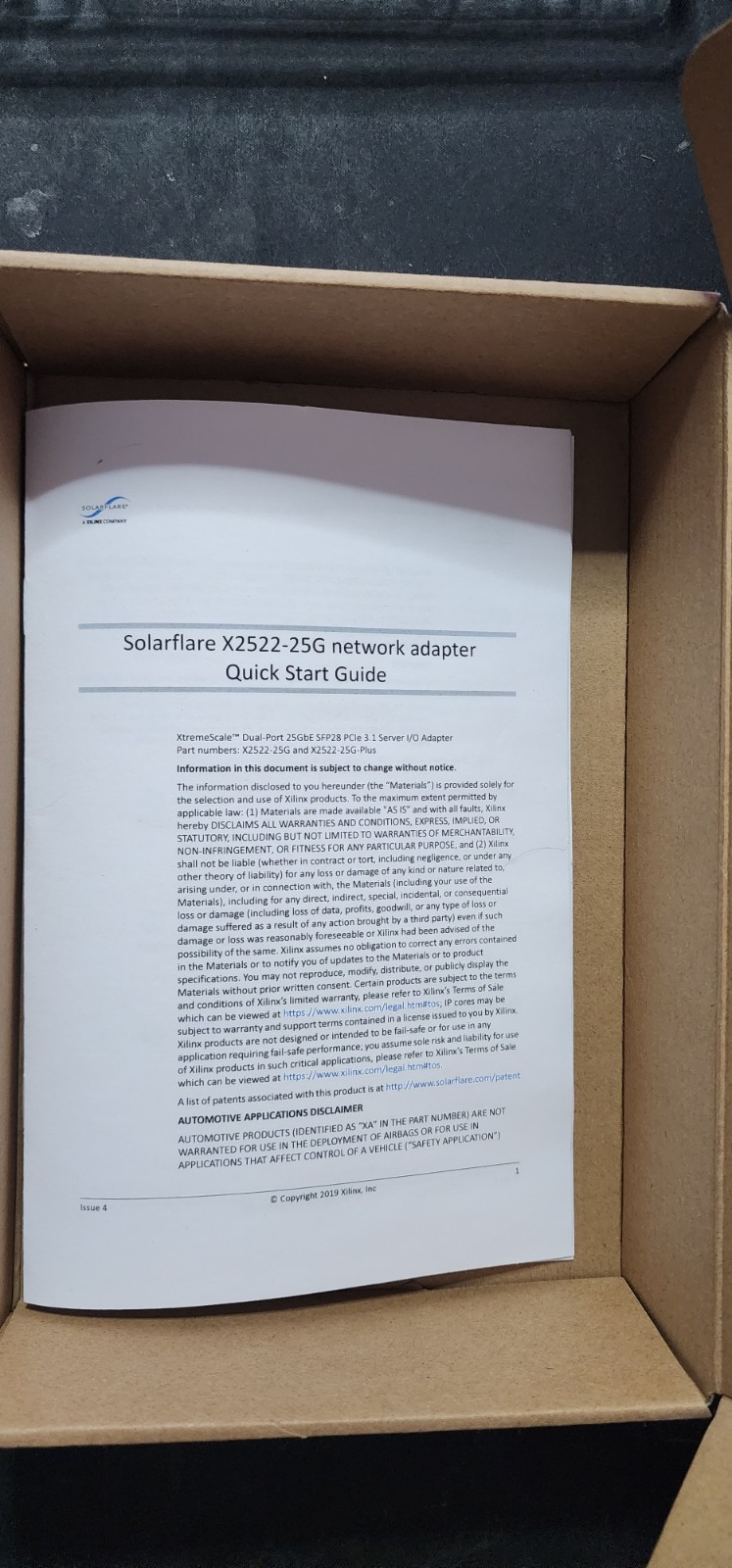 AMD Solarflare XtremeScale X2522-25G Plus PCIe Dual Port SFP28 Network Card