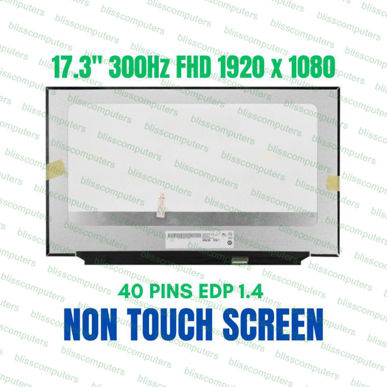 MSI GE76 Raider 10UG 10UH FHD 1920×1080 300Hz 40 Pin Narrow Matte LCD LED Screen