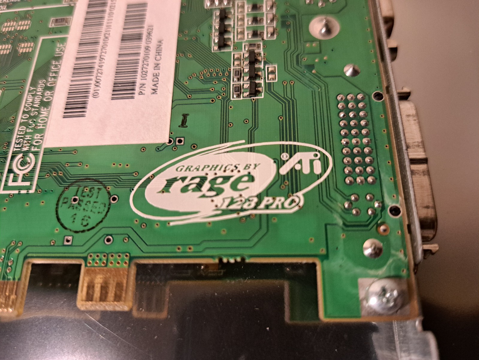 ATI Rage 128 GPU for Power Mac g4 – Tested but unknown full working condition