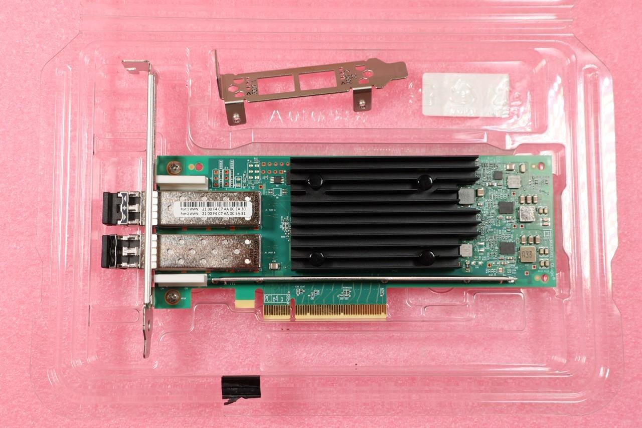 Qlogic Marvell QLE2882-SR With 2X 64GB FC SFP’s PCI-e HBA Adapter