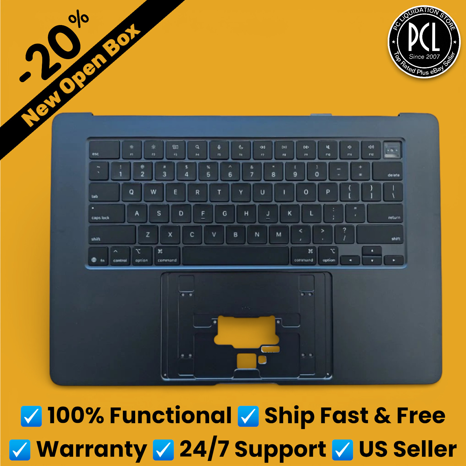 ✅ Apple MacBook Air 15.3″ M4 2025 A3241 Keyboard Palmrest Midnight Blue NEW ✅