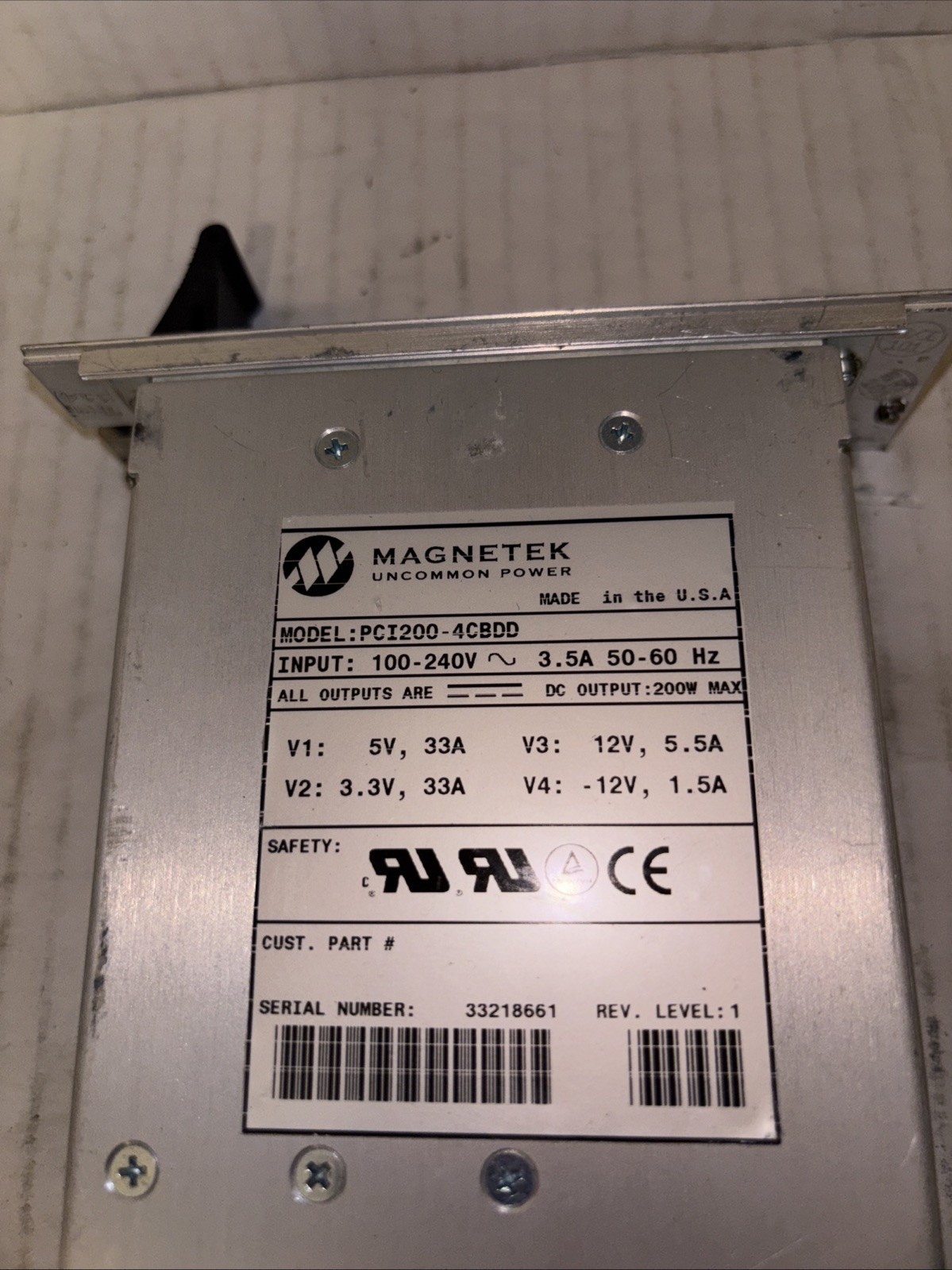 MAGNATEK PCI200-4CBDD DC Power supply