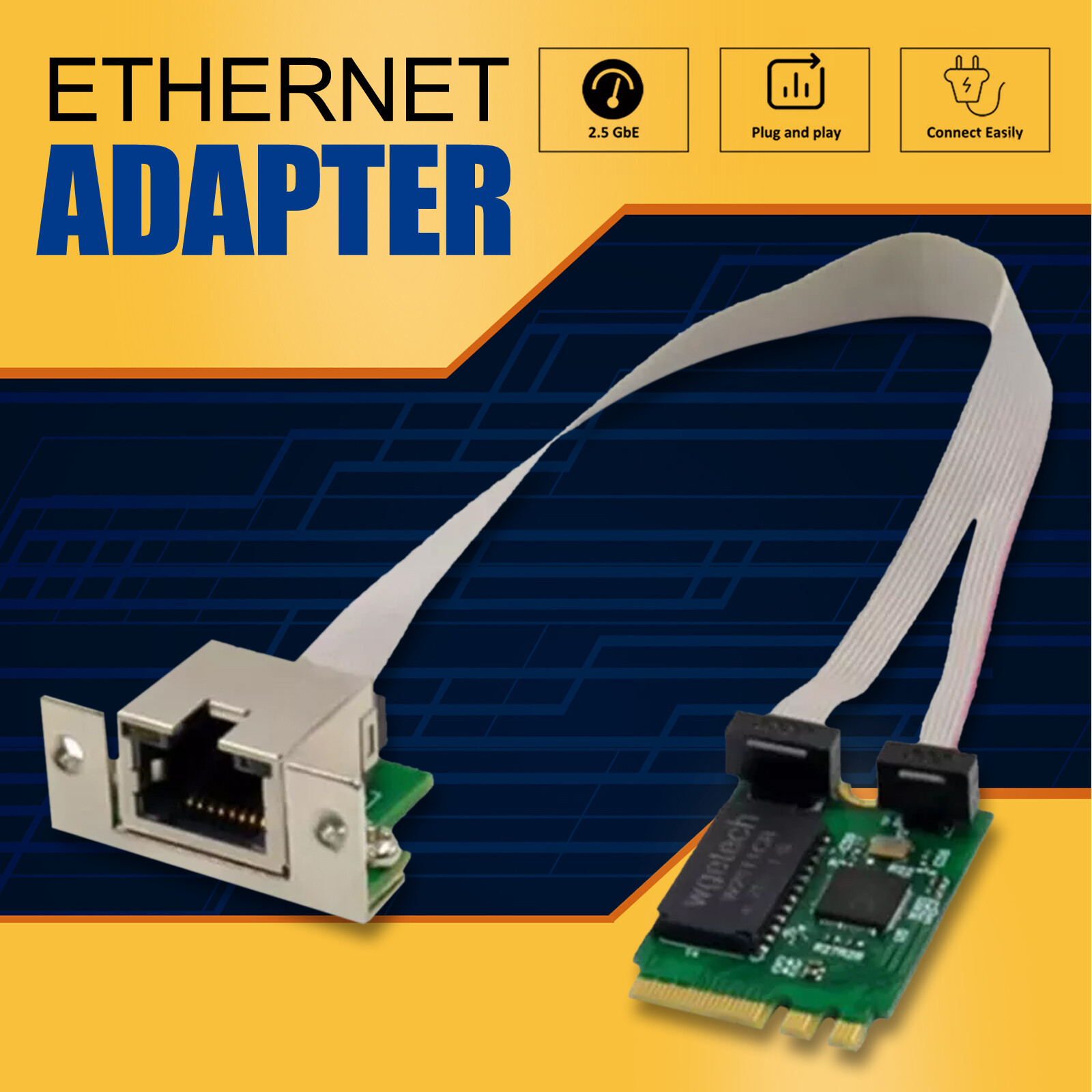 M.2 Key A+E 2.5G Gigabit Ethernet Network Lan Card 2500Mbps RTL8125B chipset