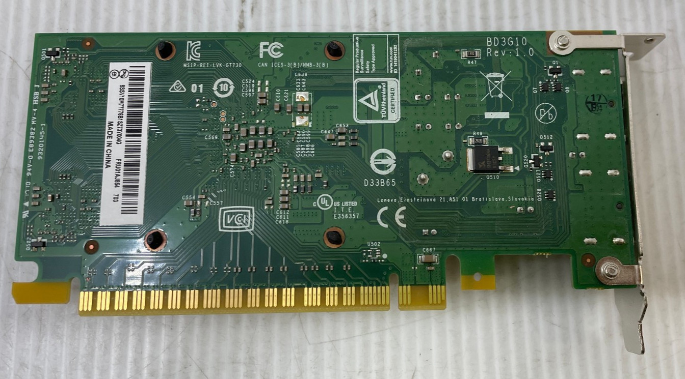 Nvidia GeForce GT 730 2GB GDDR5 PCIe x8 Graphics Card Low-Profile