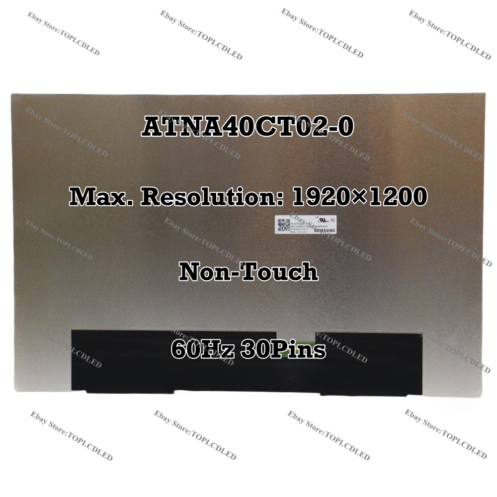 ATNA40CT02-0 OLED LCD Screen Non-Touch Display 14″ 1920×1200 60Hz EDP 30 Pins