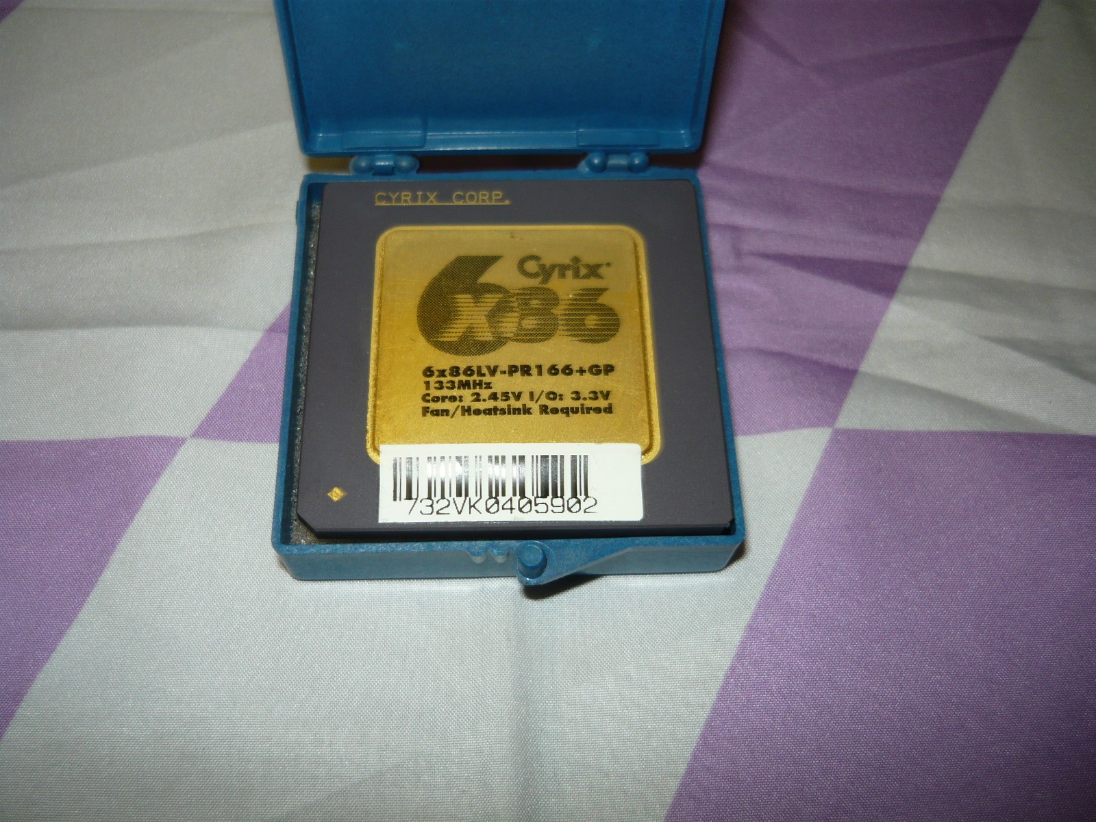 Vintage Rare Cyrix 6x86LV-PR166+GP Socket 7 CPU 133MHz 2.45V Used