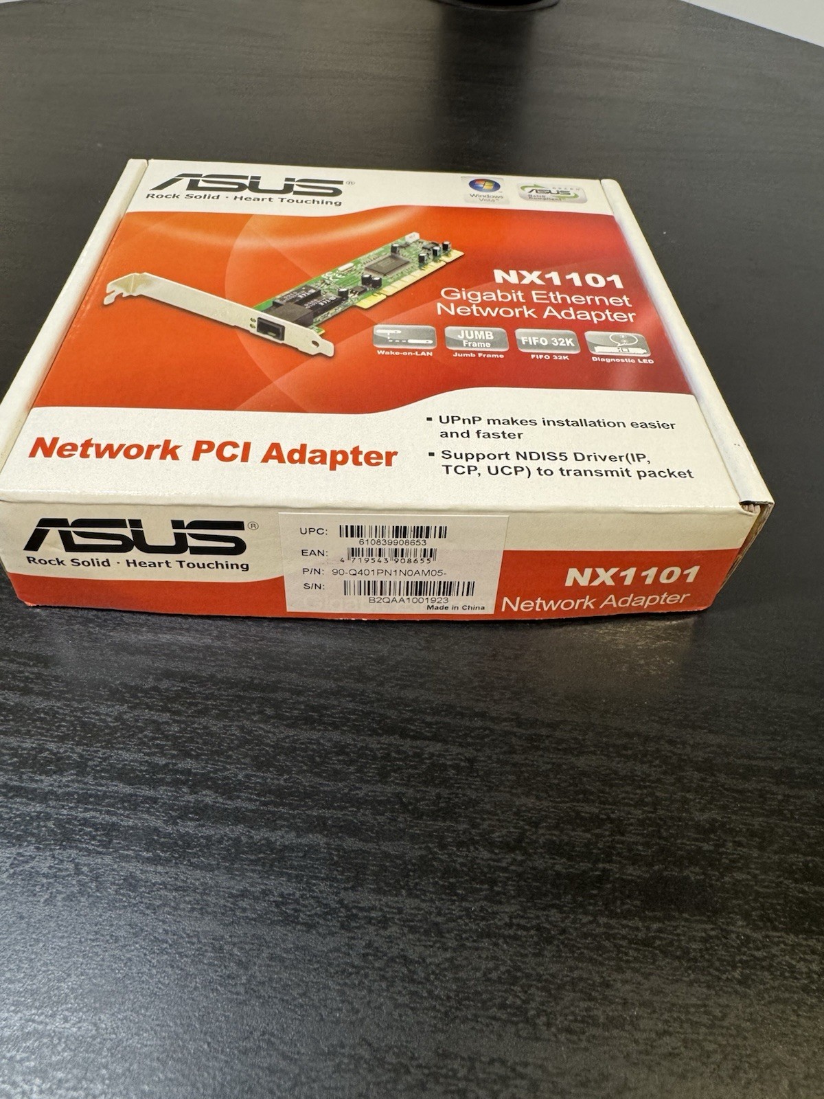 ASUS 10/100/1000Mbps Gigabit PCI Ethernet Adapter (NX1101)