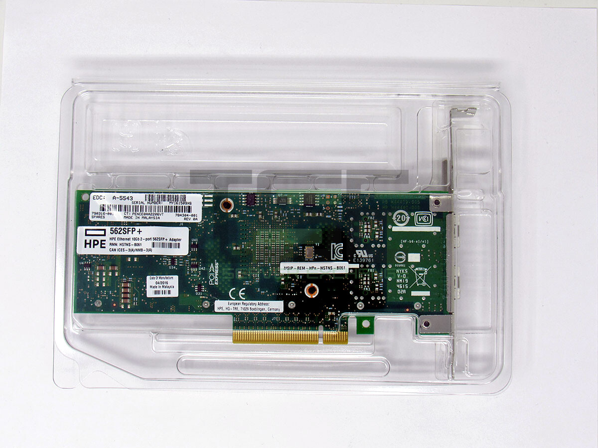 HP 790316-001 784304-001 HP HPE 10Gb 2-port 562SFP+ Ethernet Adapter LP