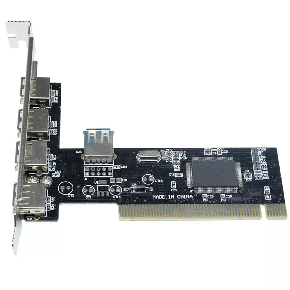 2PC PCI 32bit to 4+1 ports USB2.0 Expansion Controller Card PCI 5x USB2.0 HOT