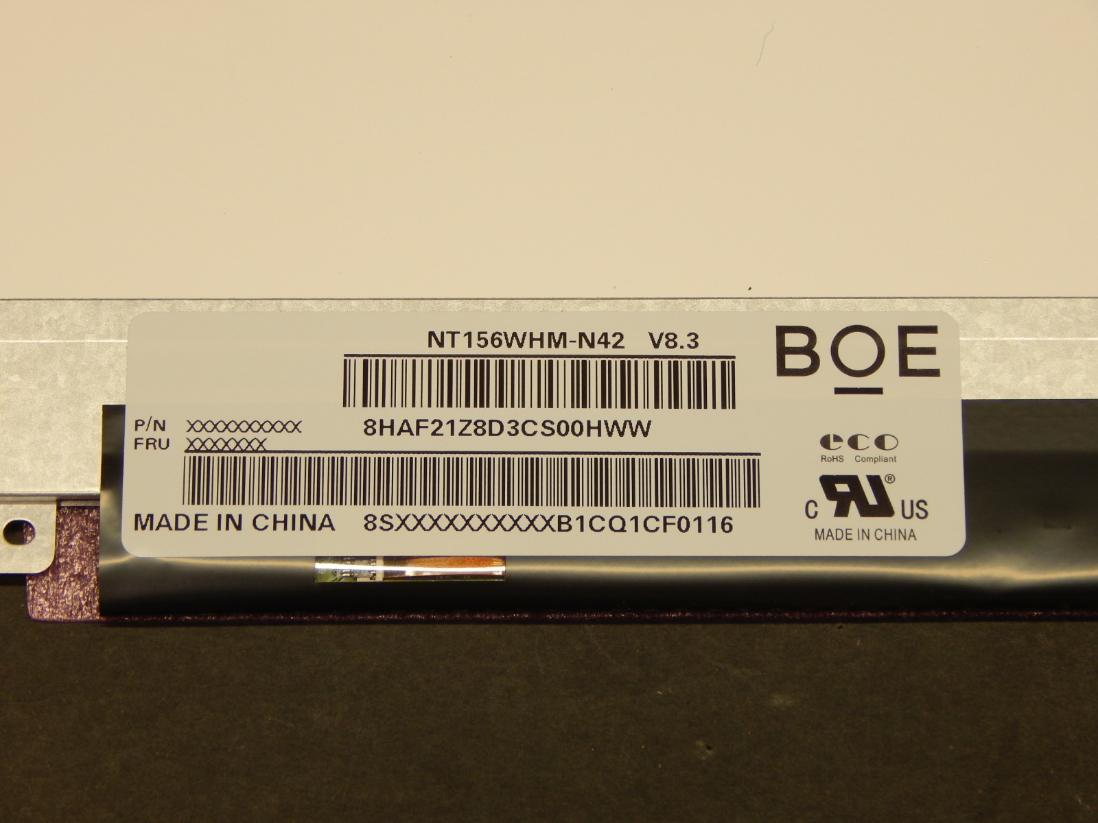 LENOVO LCD 15.6 LED HD NT156WHM-N42 V8.0 130-15AST 81H5 (AF83) 5D10K81097