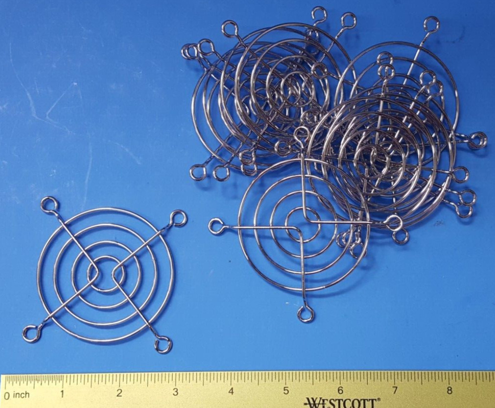 (11 PCs) METAL FAN GRILL 70mm , SILVER CHOROME , WIRE FAN GRILL