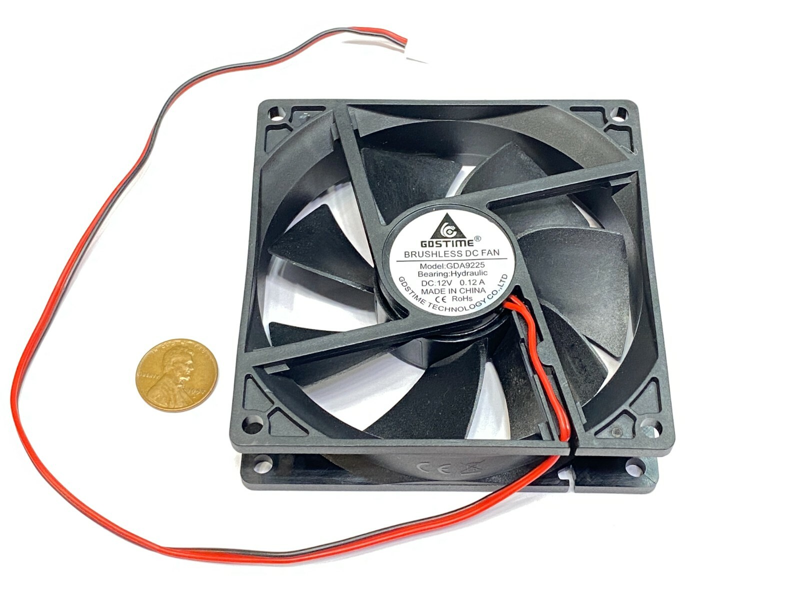 4 Pieces GDSTIME 92mm 25mm DC 12V 2P 9225S PC Computer Cooling Case Fan G15