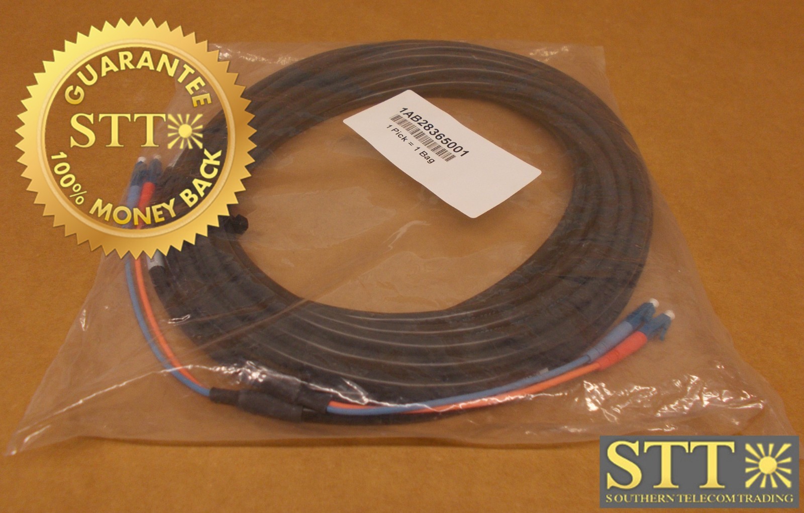 1AB28365001 OCC FIBER CABLE SM DUAL LC/LC INDOOR/OUTDOOR 33 FT NEW