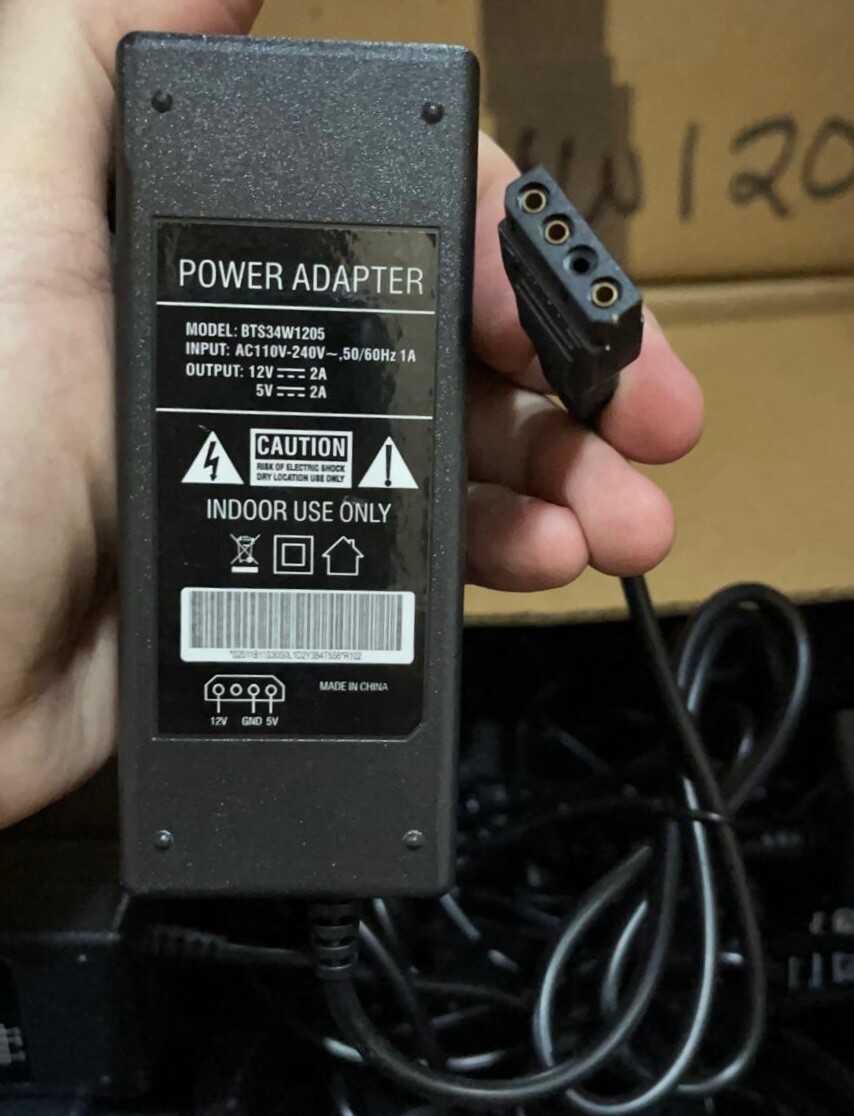 External MOLEX Power Supply – US SELLER – 12V DC 5V DC 4-Pin Adapter – NEW!