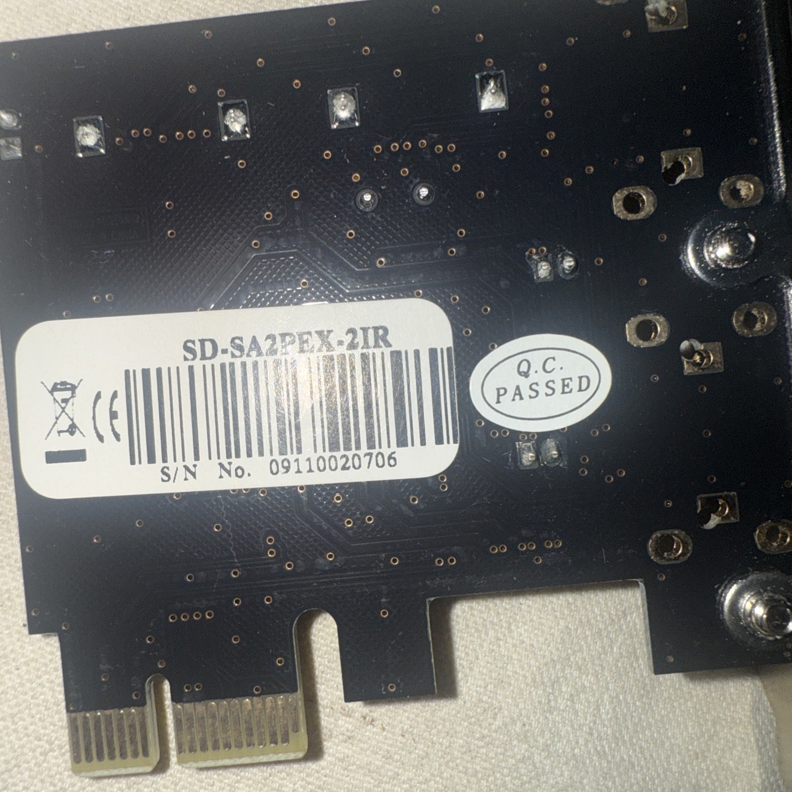 2 Channels PCI-E SATA II Host Raid Controller Card SY-PEX40028 Low Profile