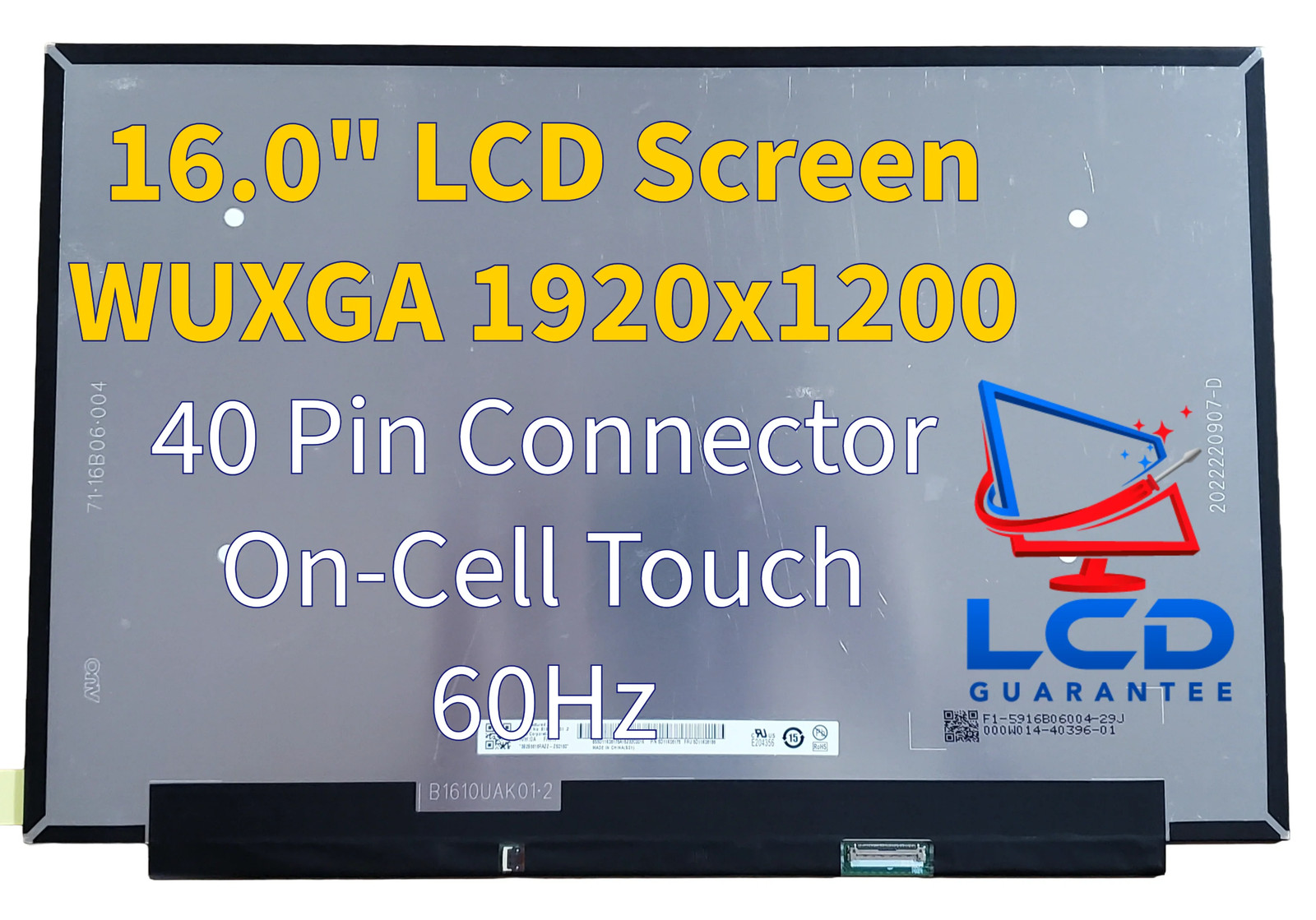 HP Pavilion 16-AF0063CL 16″ WUXGA 60Hz On-Cell Touch Laptop LCD Screen