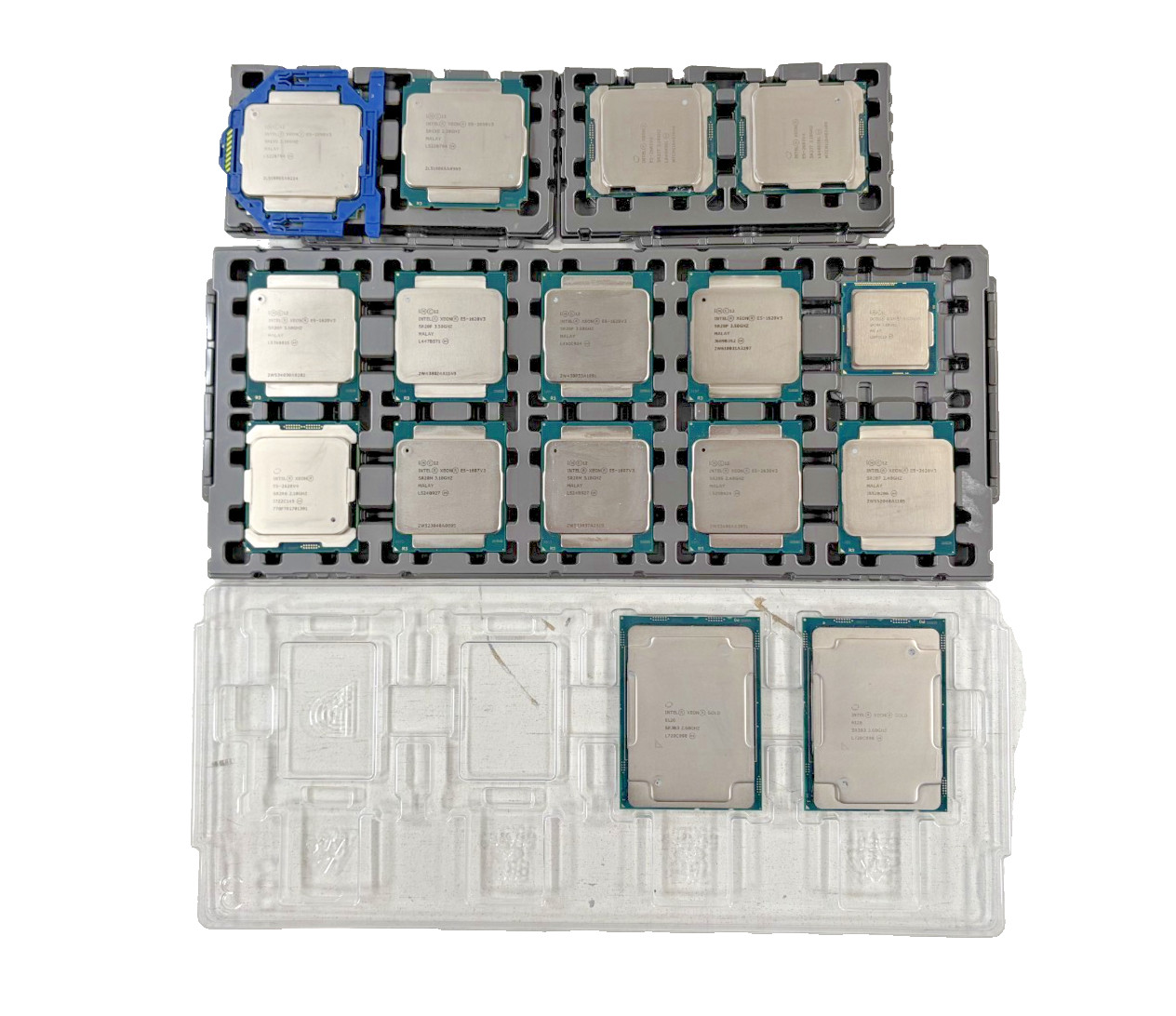 Lot of 16 Mixed CPUs Intel Xeon E5 Series E3 Series See Description