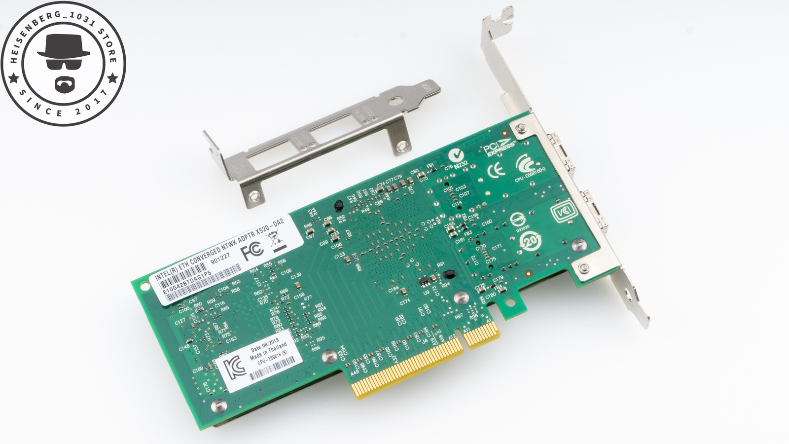 Intel X520-DA2 10GbE SFP+ Network Adapter NIC Dual Port E10G42BTDA Both Brakets