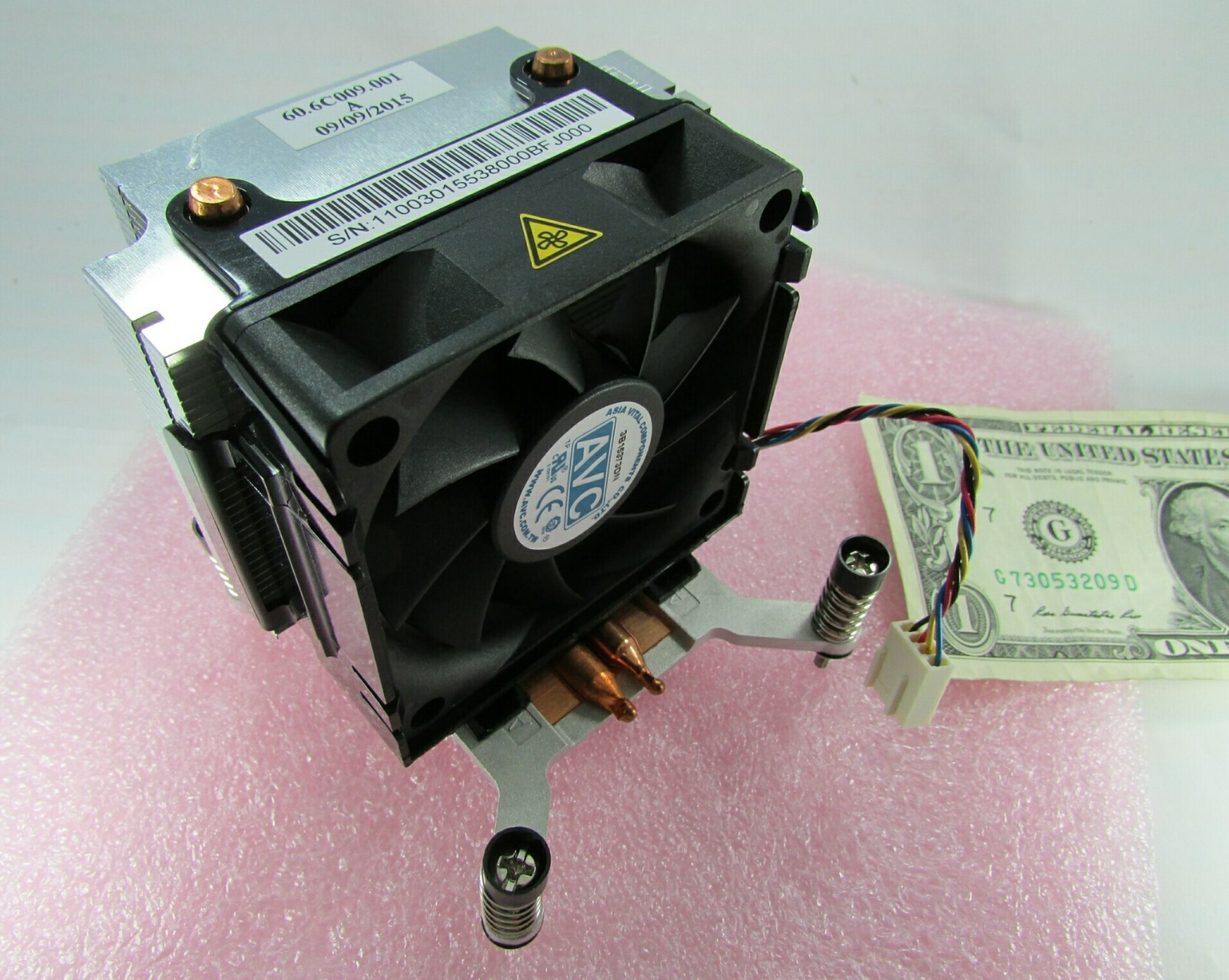 Unknown Yukon 12V DC AVC CPU Cooling Fans w/Heatsink Heat Pipe & Mount, Liquid?