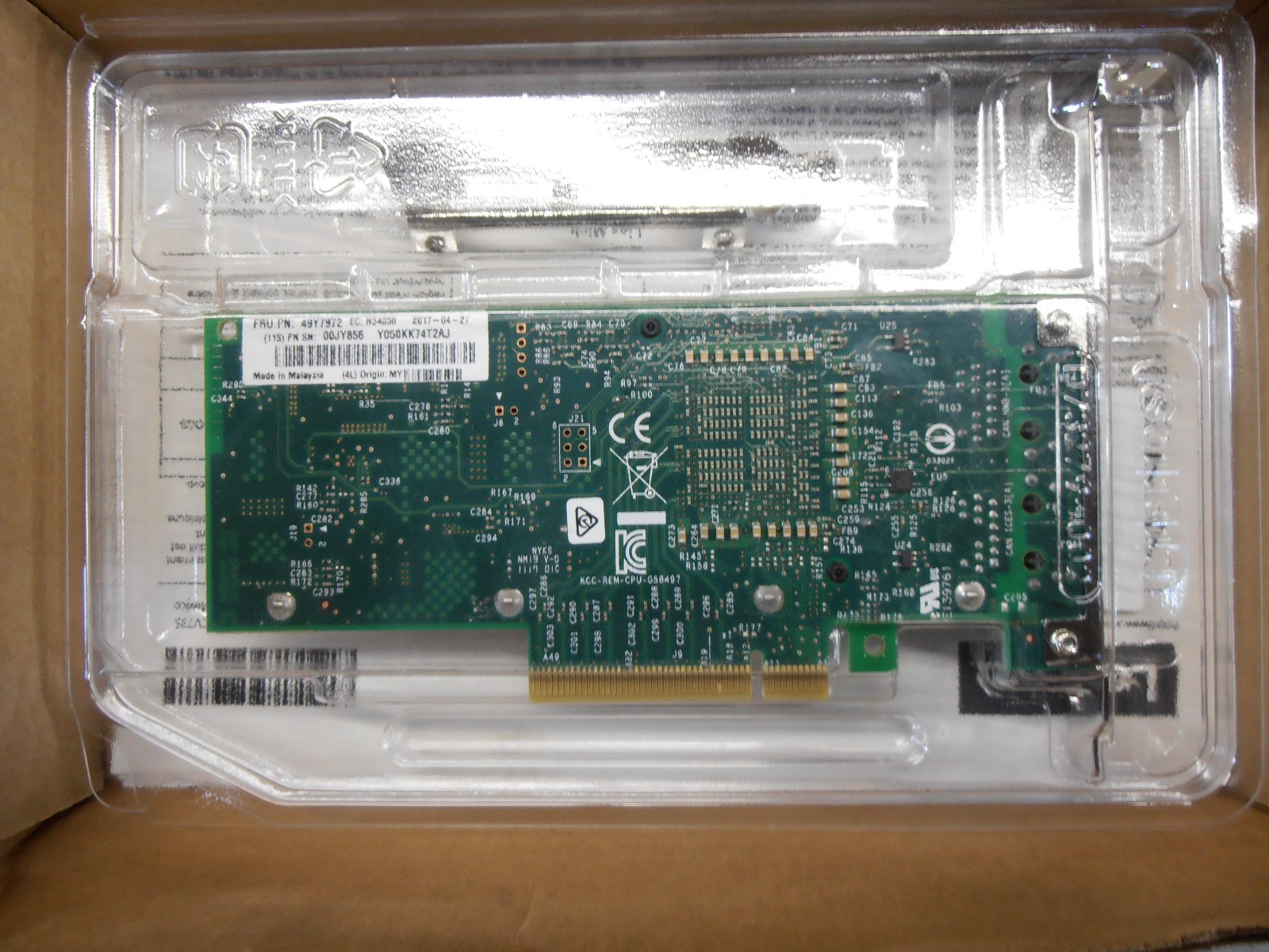 Lenovo Intel X540-T2 Dual-Port 10GbE RJ-45 NIC – PCIe 3.0 x8 Card – 49Y7972/NEW