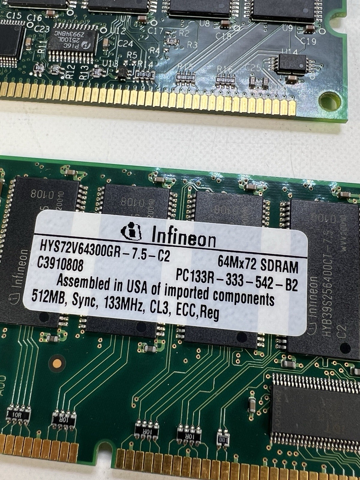 Lot of 9 Vintage SDRAM Memory Modules Mixed Brands PC100 PC133 ECC