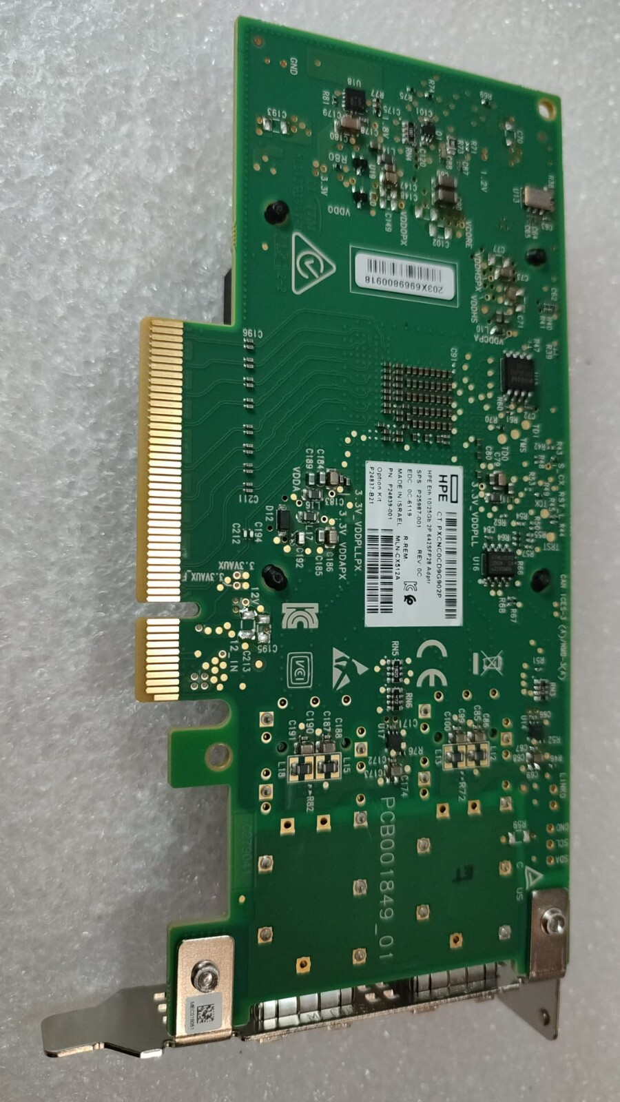 HP Mellanox ConnectX-5 642SFP28 PCIe x8 25GB SFP28 MLN-CX512A-ACAT P25987-001