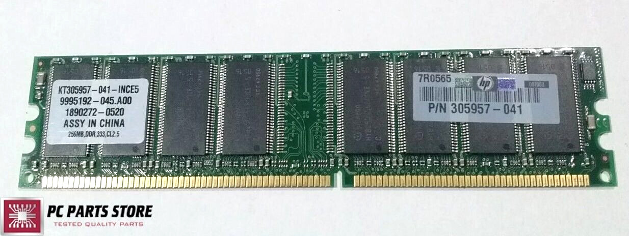 Kingston 256MB PC-2700U DDR 333MHZ CL2.5 Desktop RAM Memory KT305957-041 TESTED