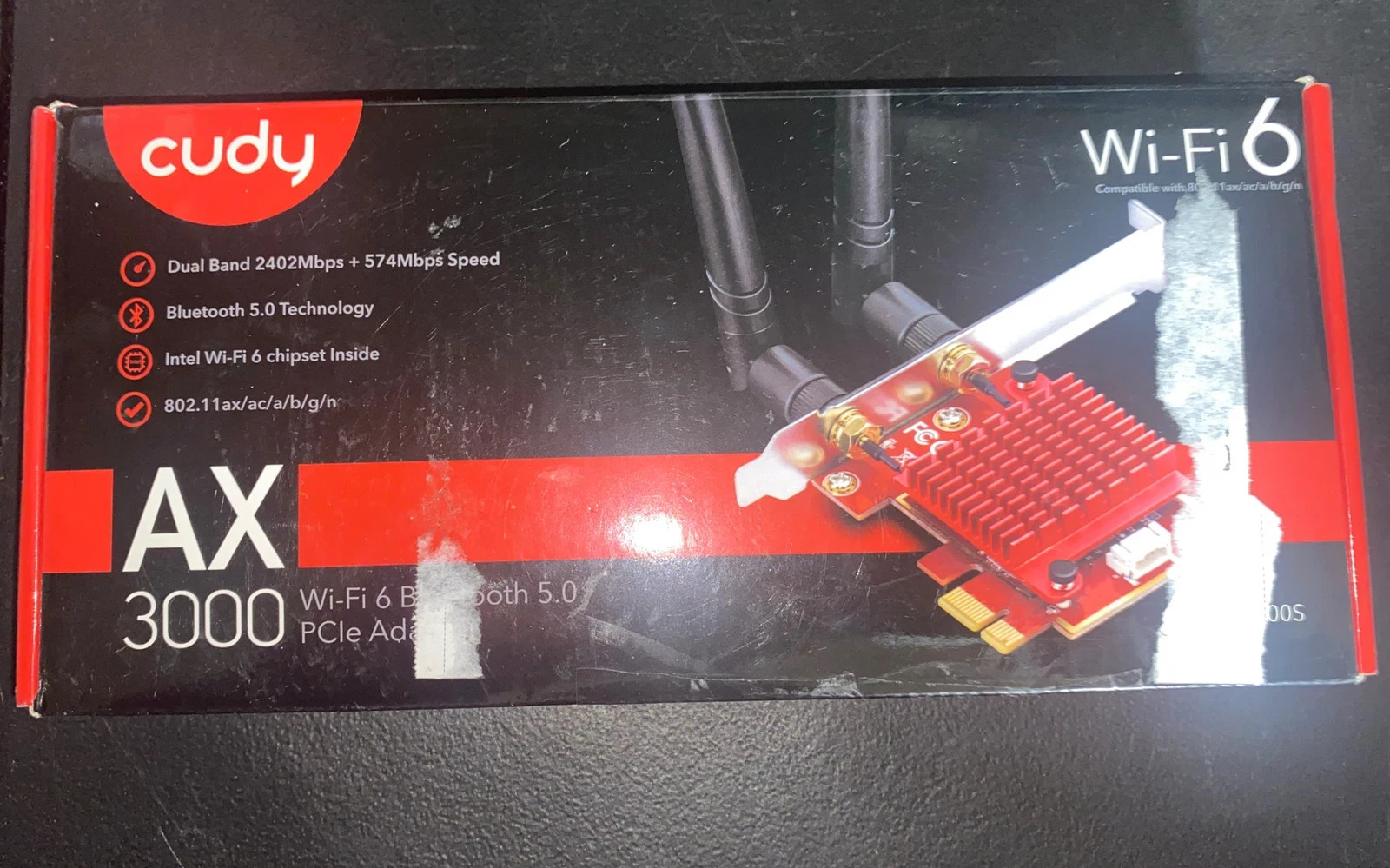 Cudy AX3000 Wireless WiFi 6 PCIe Adapter, Bluetooth 5.2 Model WE3000