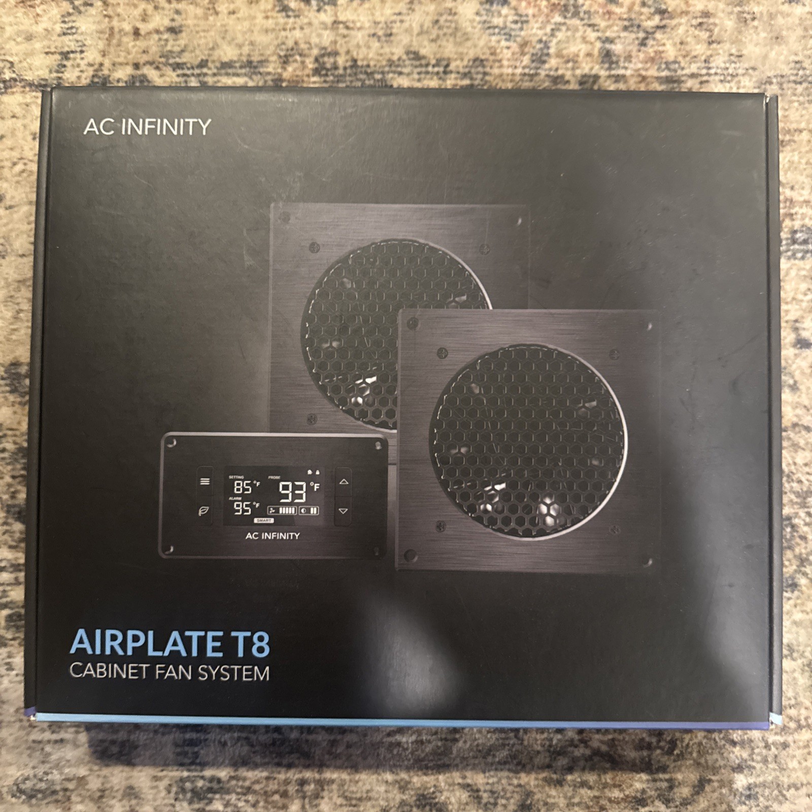 AC Infinity AIRPLATE T8, Quiet Cooling 6-Inch – Black Dual, Smart Controller