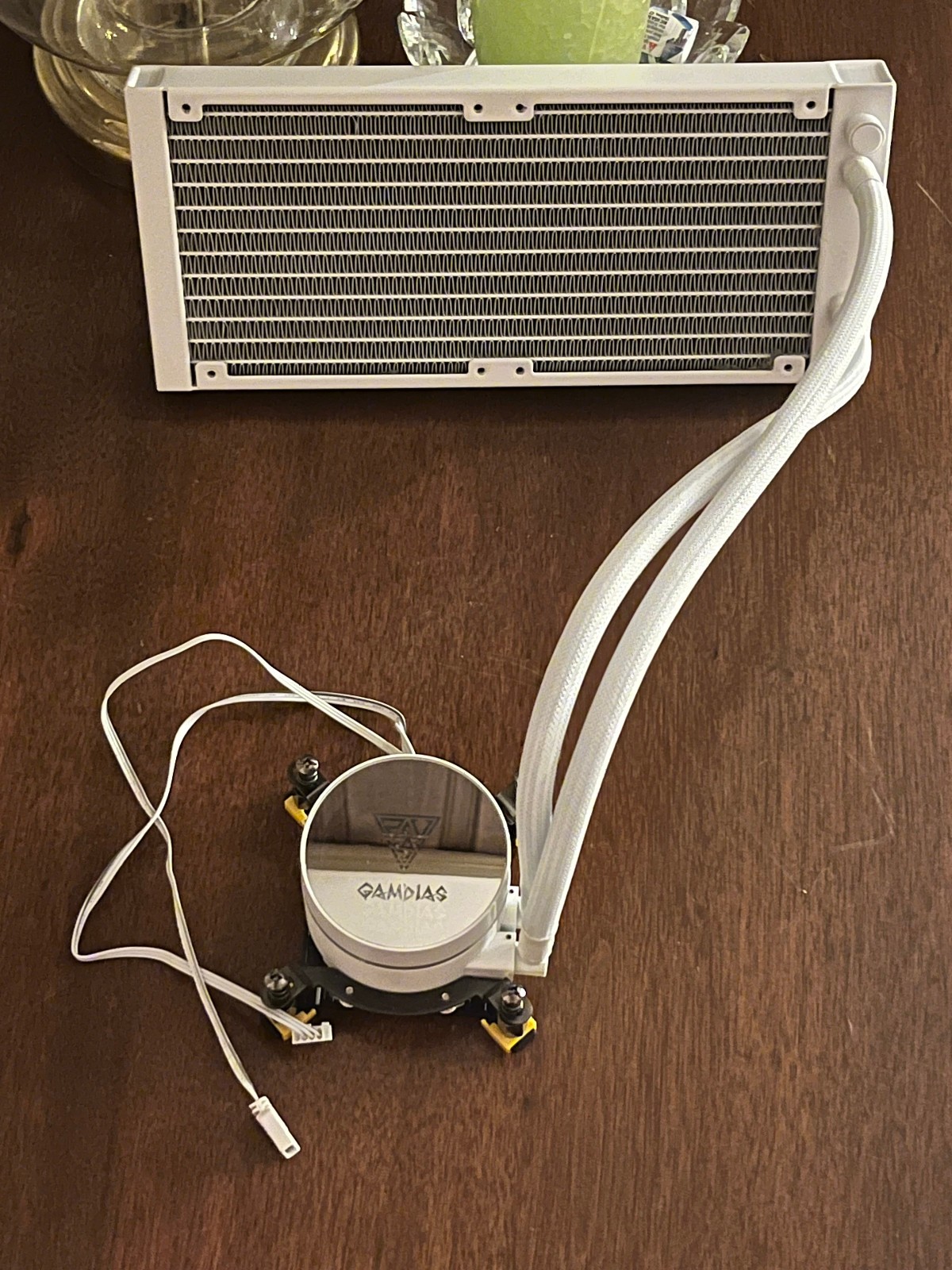 USED GAMDIAS CHIONE M2-240 White 240mm AIO (Radiator & Pump Only)