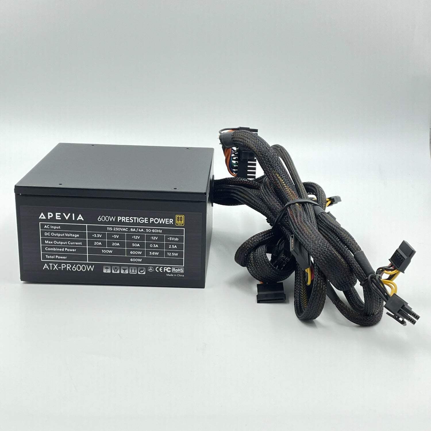 Apevia Prestige ATX-PR600W 80 Plus Gold 600W Non Modular Switching Power Supply