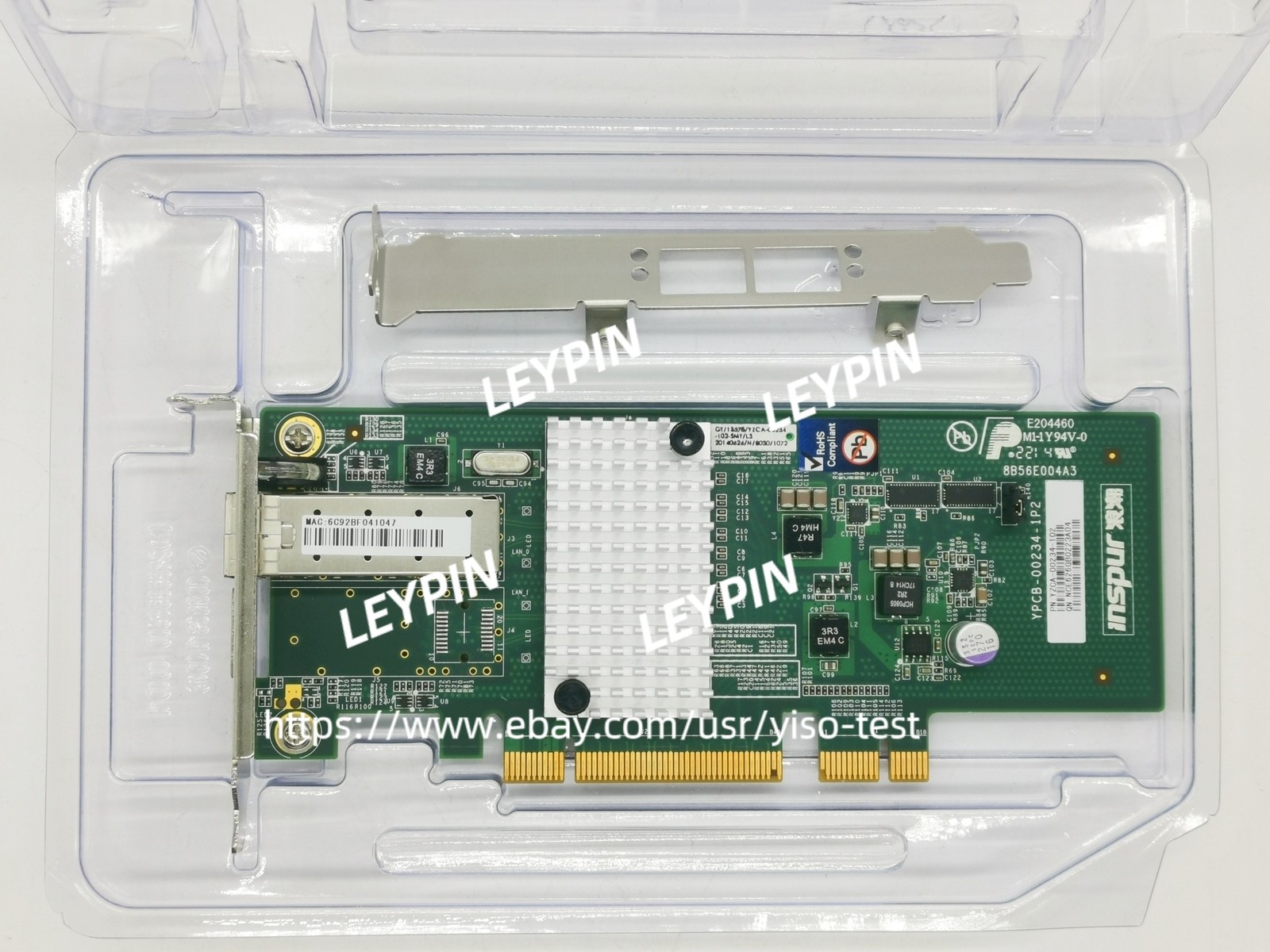 INSPUR X520-DA1 Chip：Intel82599EN 10GbE Ethernet Converged Network Adapter