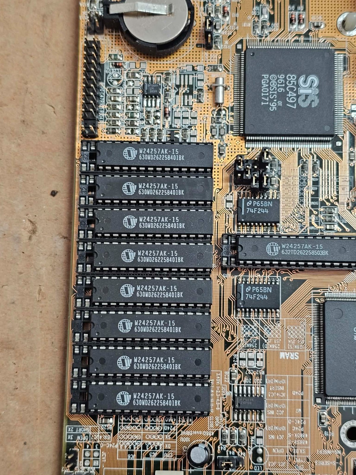 Rare Retro MSI MS4144 Socket3 Motherboard PCI ISA w/AMD-X5-133ADZ CPU + 16MB Ram