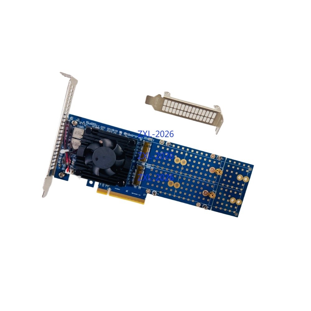 PLX88024 PCIe Expansion Card PCI-E 4.0 X8 4-Bit M.2 Nvme With Heatsink 16000MB