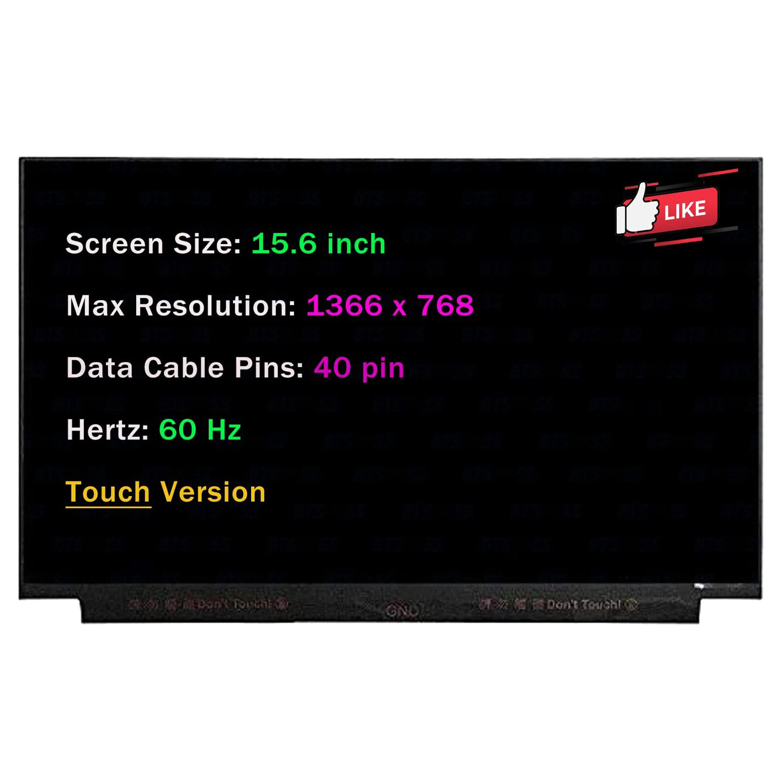 for HP 15-DW0025CL 15.6″ LCD LED Touch Screen Display Panel HD 1366×768 40 Pins