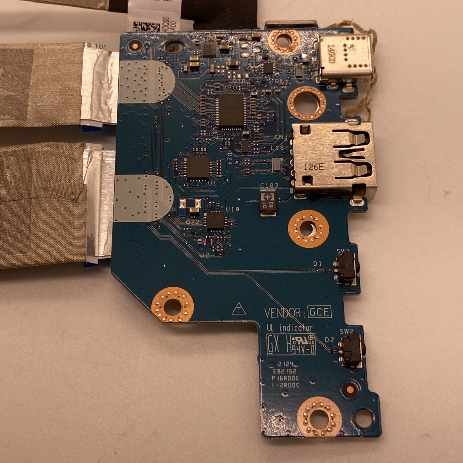 Dell Chromebook 11-3100 2-in-1 OEM USB-C/USB Port Board w/Cables – LS-G851P