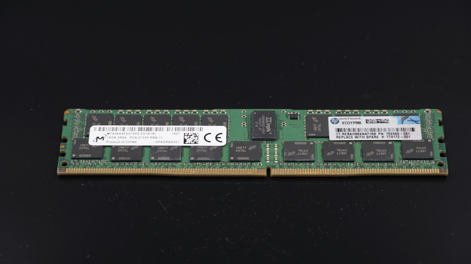 Micron 16GB 2Rx4 PC4-2133P DDR4 ECC Registered Server Memory MTA36ASF2G72PZ-2G1B