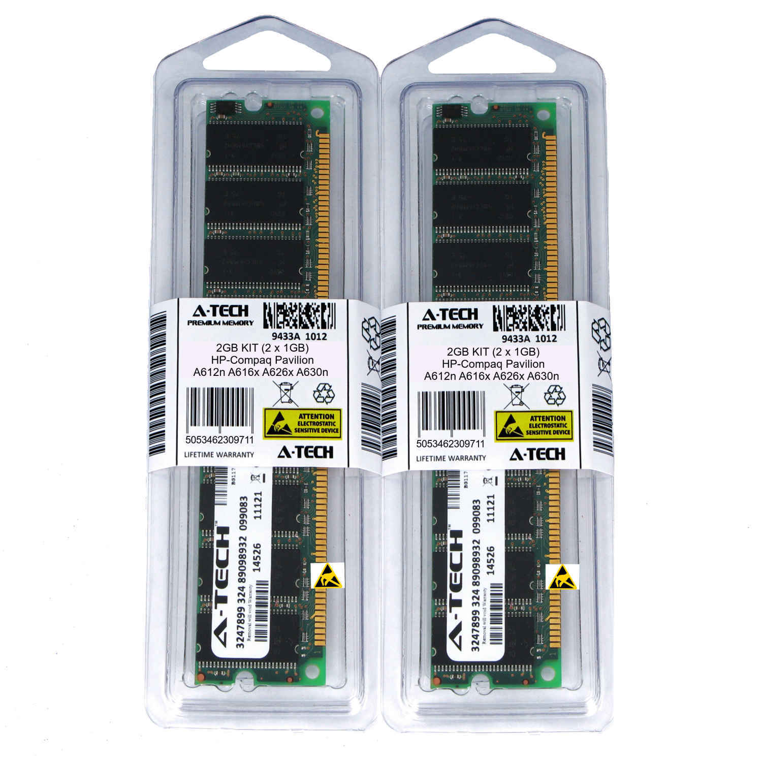 2GB KIT 2 x 1GB HP Compaq Pavilion A612n A616x A626x A630n PC3200 Ram Memory