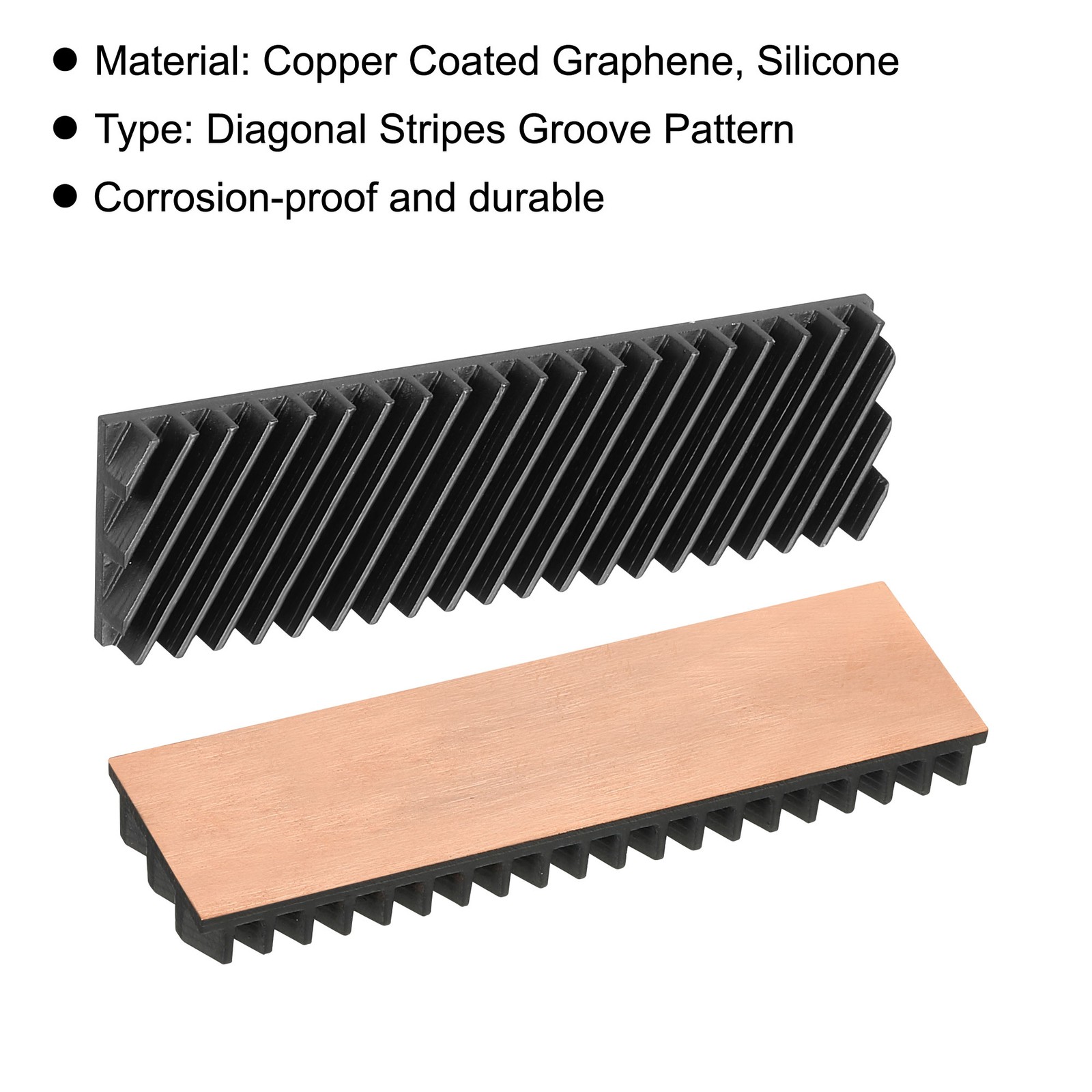 1Set 70x20x6mm Copper Heatsink w Thermal Pad