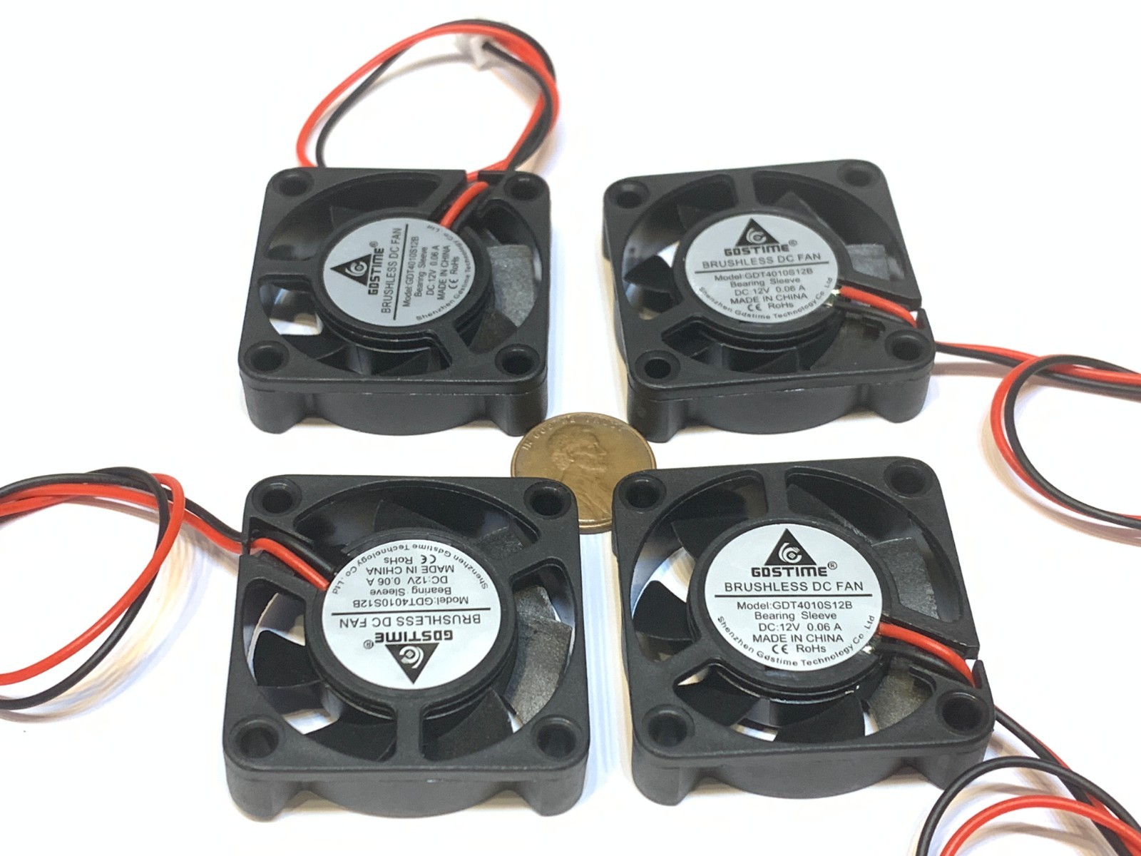 4 Pieces BXR Brand cooling 4cm 40mm 12v fan Exhaust Fan 4010s Gdstime B27