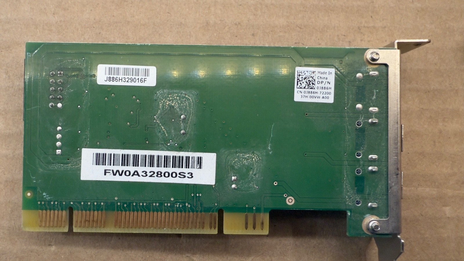 10X Dell J886H Dell 1394A Dual Port 2 Ports PCI FireWire Card Low Profile 0J886H