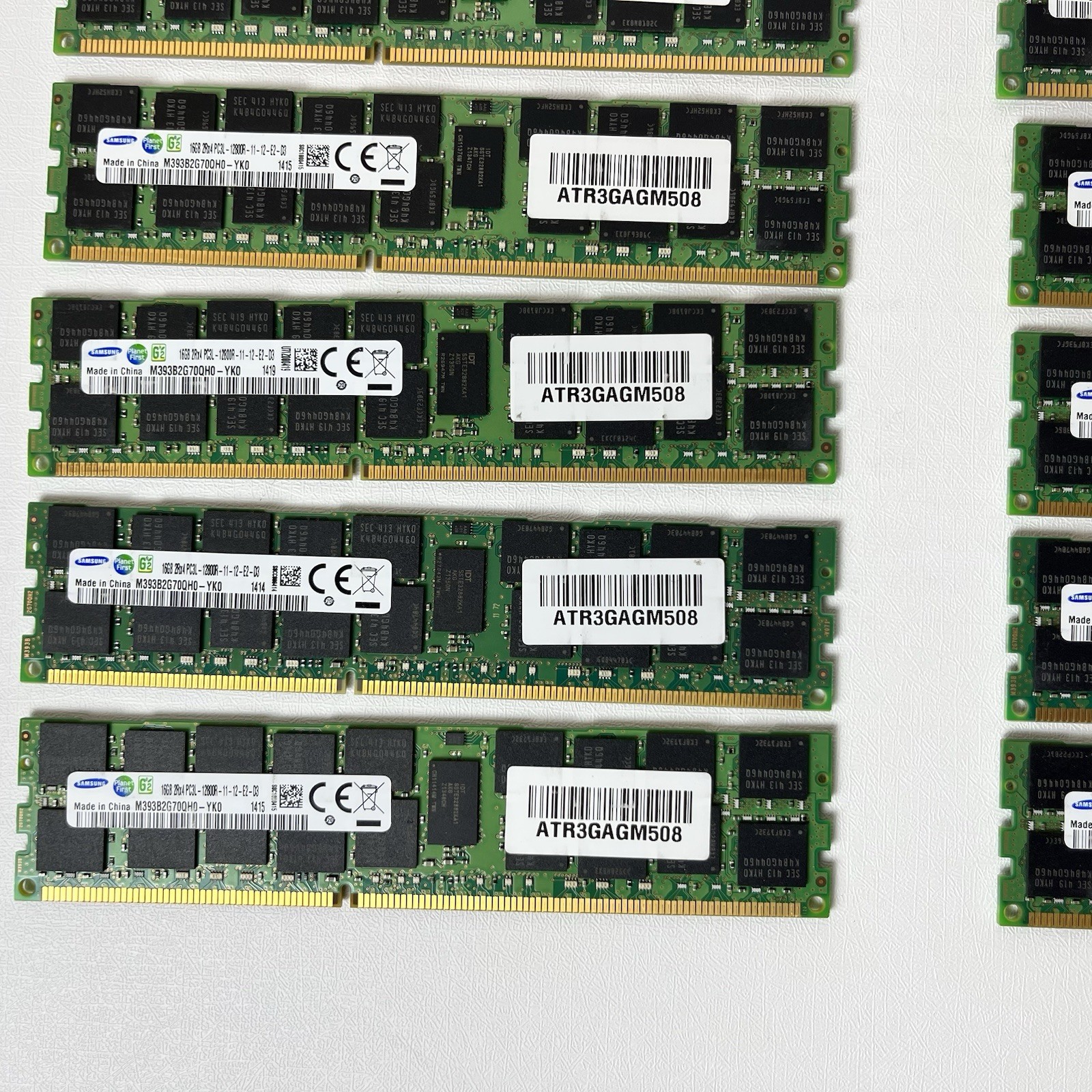 Lot 16GB Samsung 256GB (16x16GB) DDR3 PC3L- 12800R M393B2G70QH0-YKO