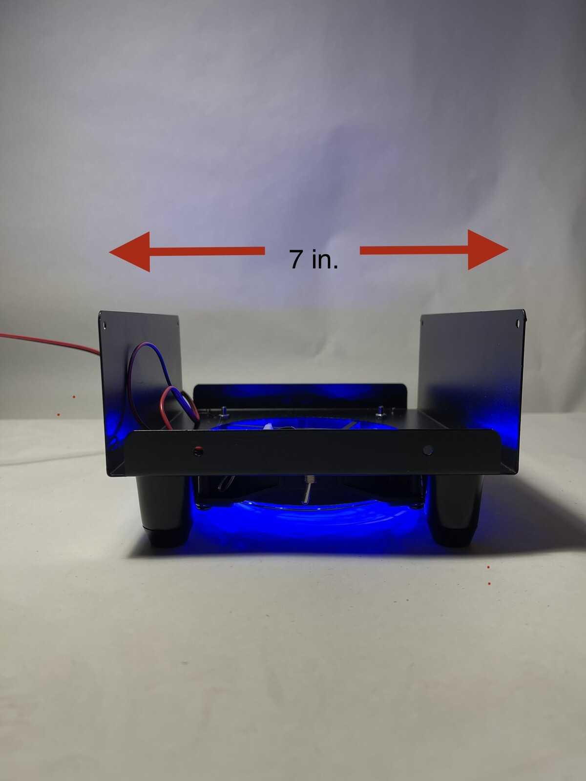 COOLING FAN KIT STAND W/ BLUE LED FAN Fits CB 7” Width 7.75” Depth Universal Fit