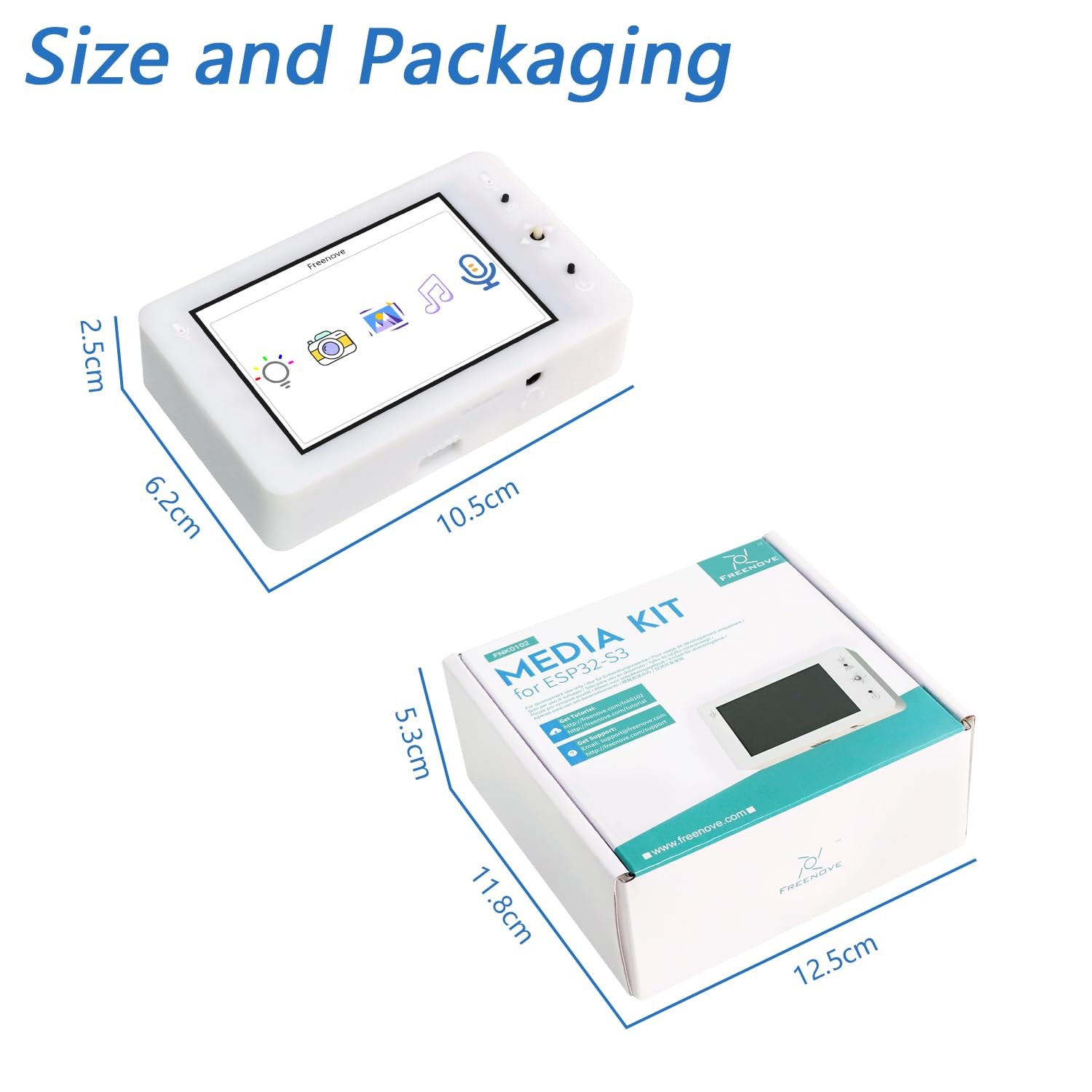 Media Kit for ESP32-S3 ESP32 S3 CAM 3.5 Inch Screen, Supporting OpenAI/XiaoZh…